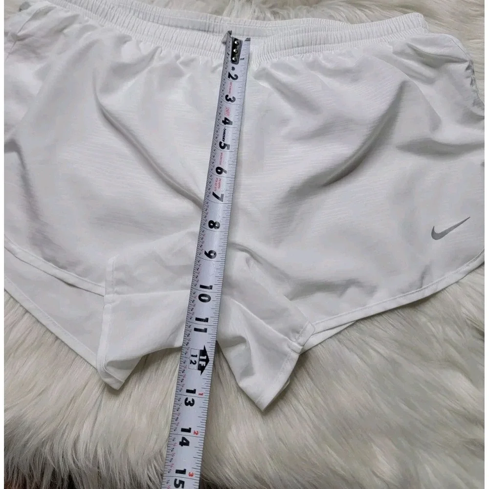Nike Dri-Fit Lined Running Athletic Shorts Women's Size Large White